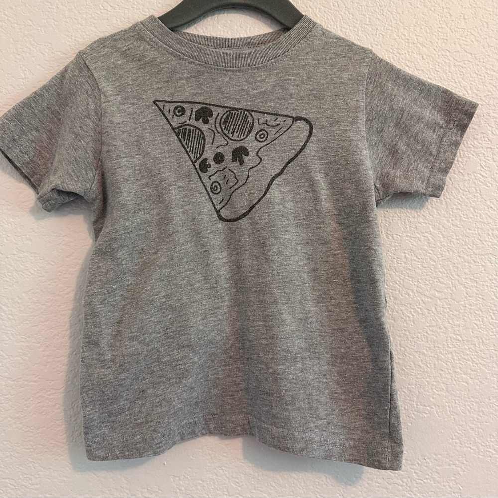 Father And Child / Pizza and Slice Matching T-shirts In Gray Color. - Picture 3 of 13